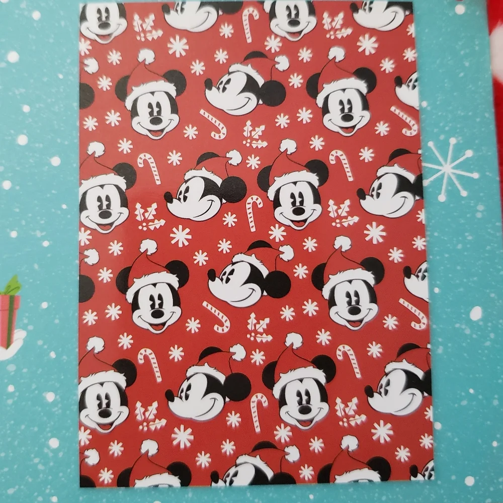 Disney Mickey Mouse Santa Candy Cane Red Christmas Plush Throw Blanket 50x70 NWT